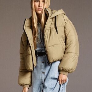 Zara Cropped Puffer Jacket